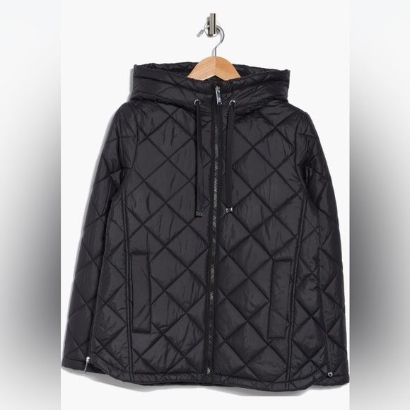 Sam Edelman Hooded Quilted Jacket Sz L - Picture 4 of 4